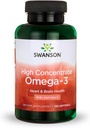 Swanson High Concentrate Omega-3 Fish Oil - Essential Fatty Acids - (120 Softgels, 680mg Each)