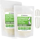XPRS Nutra Vegan Size 000 Separated Capsules- 100 Count Premium Empty Caps Separated in Bags - Clear Empty Capsules - 000 Pills for DIY Supplement Filling