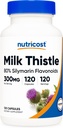 Nutricost Milk Thistle Capsules 300mg, 120 Capsules (80% Silymarin) - Gluten-Free & Non-GMO