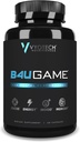 B4UGAME Brain Booster Supplement | Max Mental Performance | Nootropic for Focus, Clarity, Memory, Mood, Energy & Concentration | DMAE, L-Tyrosine, Alpha-GPC, S7® Blend | 3rd Party Tested | 60 Capsules