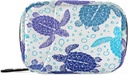 Naanle Vintage Sea Turtle Pill Box 7 Day Pill Case Travel Pill Organizer Bag with Zipper Portable Weekly Case Compact Size for Supplement Vitamin Holder