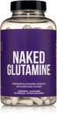 NAKED L-Glutamine Muscle Recovery Capsules, 1000mg, 240 Count, Made in The USA, Non-GMO, Gluten and Soy Free