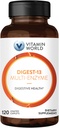 Vitamin World Digest-13 Multi-Enzyme, 1010mg Digestive Enzymes Blend with Amylase, Bromelain, Papain & Lipase for Digestion and Absorption, Digestive Enzymes for Bloating & Gas, 120 Caplets