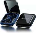 Small Pill Box, Travel Pill Case - Acedada Portable Daily Pill Container, Pill Holder for Purse, Waterproof Compact Medicine Organizer, Vitamin Case, Black