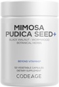 Codeage Organic Mimosa Pudica Seed Capsules - Mimosa Pudica Seeds Supplement - Black Walnut, Cloves, Vidanga, Neem, BioPerine - All in One - Sensitive Plant Pills - Non-GMO & Vegan - 120 Capsules