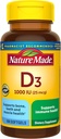 Nature Made Vitamin D3 1000 IU (25 mcg), Vitamin D Supplement for Bone, Teeth, Muscle and Immune Health Support, 100 Softgels, 100 Day Supply