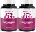GOBIOTIX Lectin Defense - Lectin Blocker Supplement for Leaky Gut with MSM and Digestive Enzymes - Aids in Intestinal Health for Women and Men - Non-GMO + Gluten Free - 60 Capsules (2)