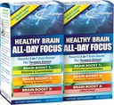 Applied Nutrition Healthy Brain All-Day Focus - 50 Tablets, Pack of 2 - Powerful 3-in-1 Brain Booster with Turmeric Extract - 50 Total Servings