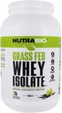 NutraBio Grass Fed Whey Isolate Protein Powder - 25G of Protein Per Scoop - Sugar Free Natural Lean Muscle Protein Supplement - Vanilla - 2 Pounds, 29 Servings
