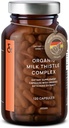 CLAV Organic Milk Thistle & Artichoke Extract Complex -Rich in Silymarin & Bitters - Liver Support + Detox Supplement - 120 Capsules (60 Days Supply) - Vegan - Made in Germany