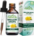 USDA Organic Mullein Drops for Lungs - Leaf Extract Tincture Supplement