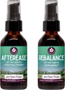 WishGarden AfterEase Postpartum Contraction Drops + ReBalance Postpartum Hormone Level Support (2-2oz Bundle)
