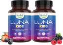 Nested Naturals Luna Kids Sleep Aid Tablets for Children 4+ - Naturally Sourced Ingredients - Gentle, Herbal Supplement with Chamomile, Melatonin, Valerian & Lemon Balm - 120 Chewable Tablets