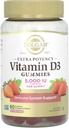 Solgar Vitamin D3 Gummies for Adults 5,000IU Ultra Potency Vitamin Immune System Support for Women & Men - Tasty Strawberry Flavor, Gluten & Gelatin Free Gummy, 2 Month Supply, 60 Servings, 2g Sugar